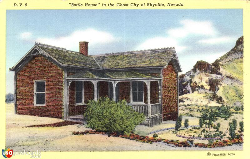 Pictures of Rhyolite, Nevada: Bottle House in the Chost City