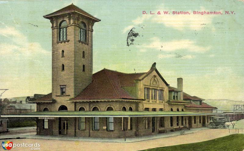 Pictures of Binghampton, New York: D. L. & W. Station