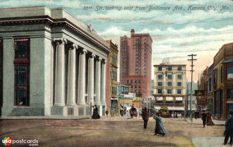 Pictures of Kansas City, Missouri: 10th Street looking East from Baltimore Ave.