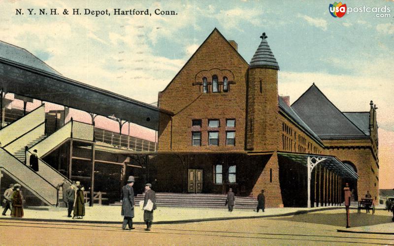 Pictures of Hartford, Connecticut: N. Y. N. H. & Depot