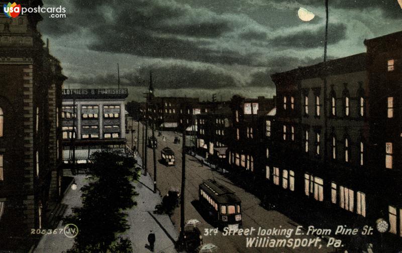 Pictures of Williamsport, Pennsylvania: 3rd Street looking E. from Pine St.
