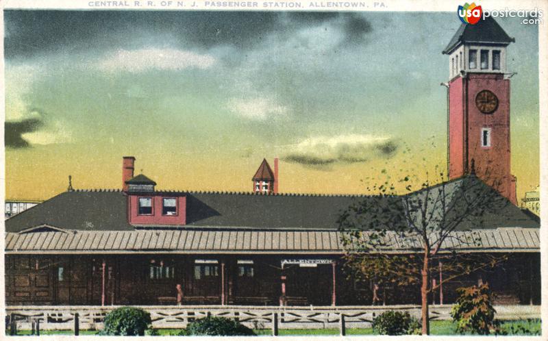 Pictures of Allentown, Pennsylvania: Central R. R. of N. J. Passenger Station
