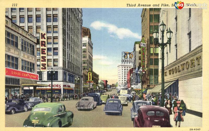 Pictures of Seattle, Washington: Third Avenue and Pike