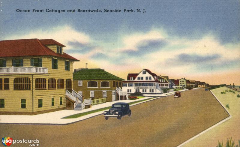 Pictures of Seaside Park, New Jersey: Ocean Front Cottages and Boardwalk