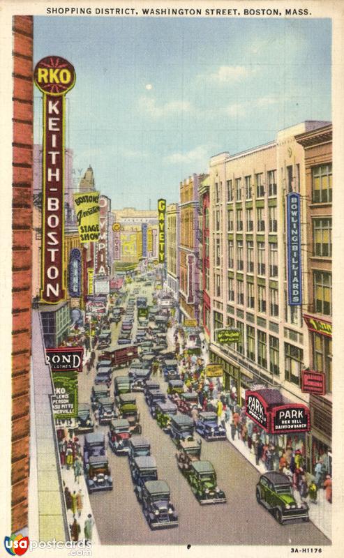 Pictures of Boston, Massachusetts: Shopping District, Washington Street