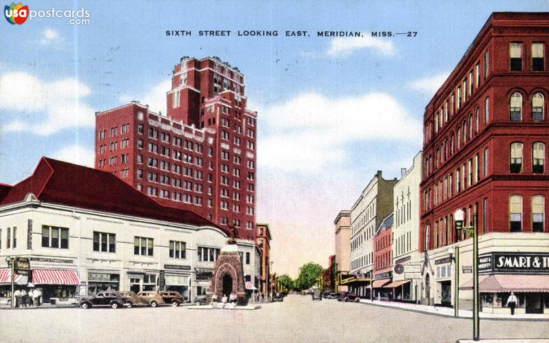 Pictures of Meridian, Mississippi: Sixth Street looking East