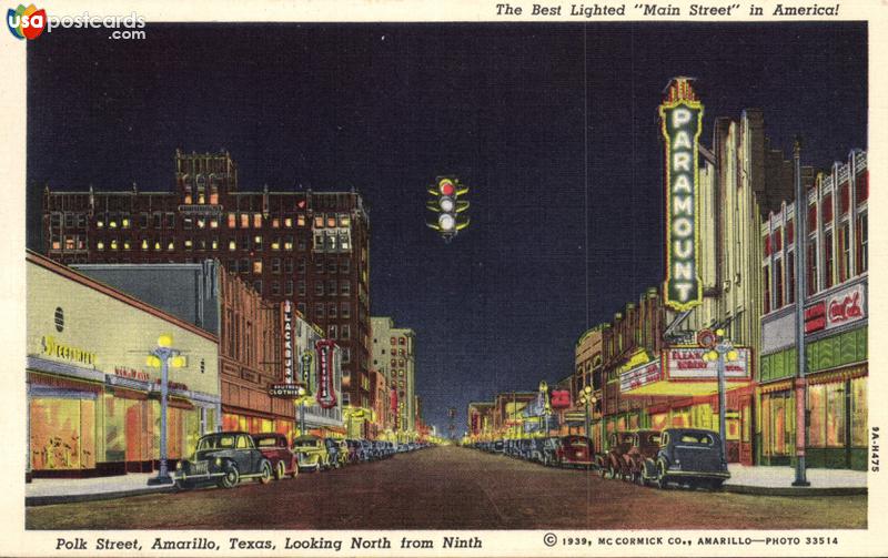 Pictures of Amarillo, Texas: The best lighted Main Street in America