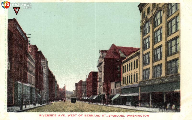 Pictures of Spokane, Washington: Riverside Ave. West of Bernard St.