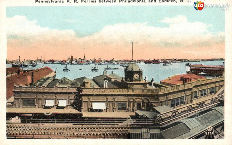 Pictures of Camden, New Jersey: Penssylvania R. R. Ferries between Philadelphia and Camden