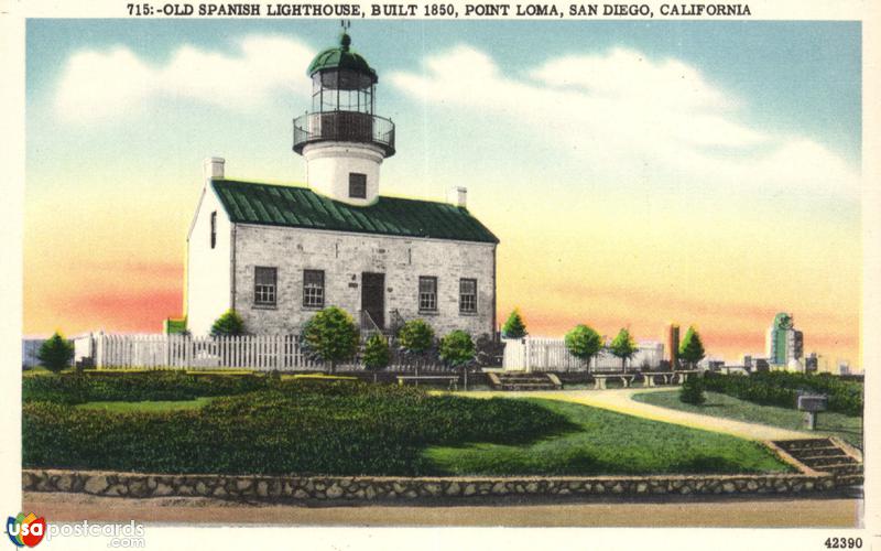 Pictures of San Diego, California: Old Spanish Lighthouse, Built 1850, Point Loma