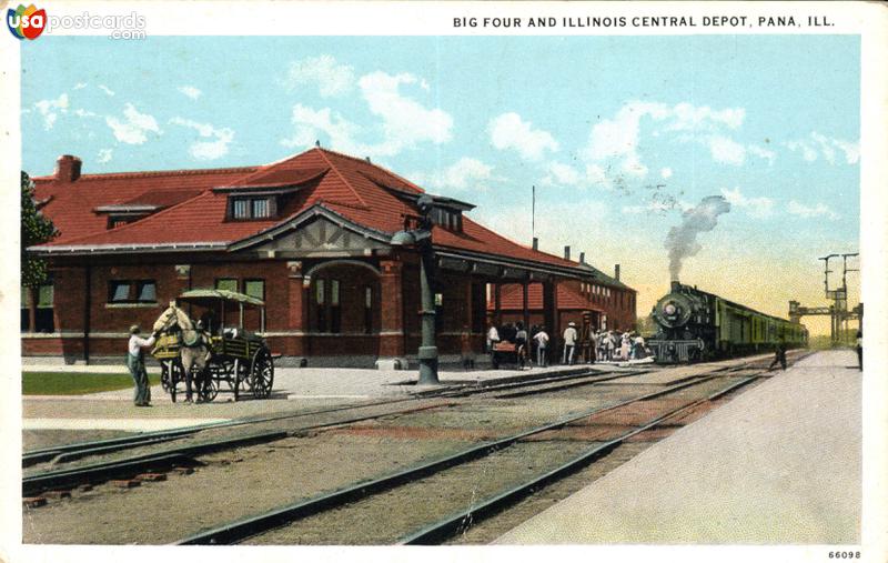 Pictures of Pana, Illinois: Big Four and Illinois Central Depot