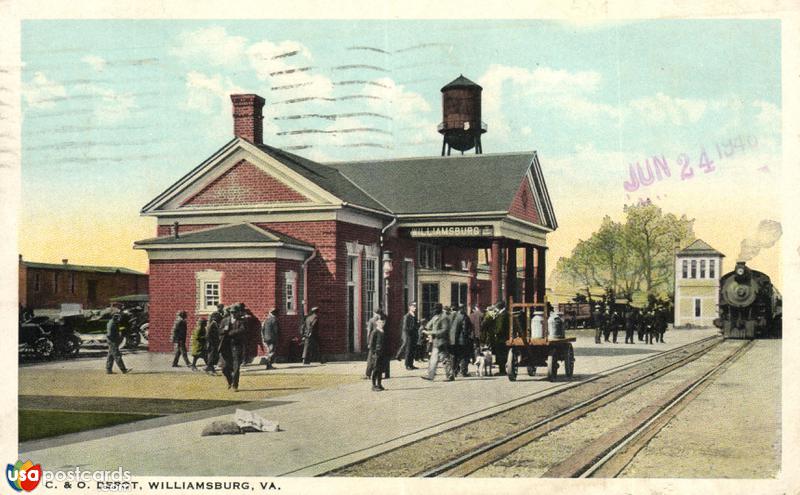 Pictures of Williamsburg, Virginia: C. & O. Depot