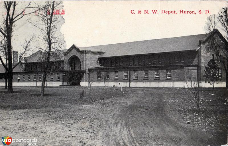Pictures of Huron, South Dakota: C. & N. W. Depot