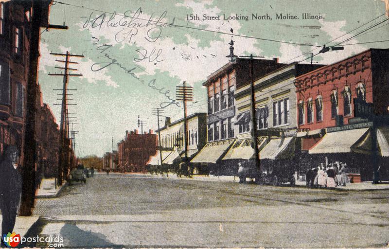 Pictures of Moline, Illinois: 15th Street Looking North
