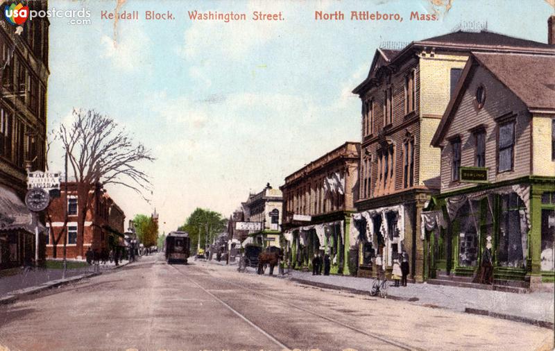 Pictures of North Attleboro, Massachusetts: Kendall Block. Washington Street