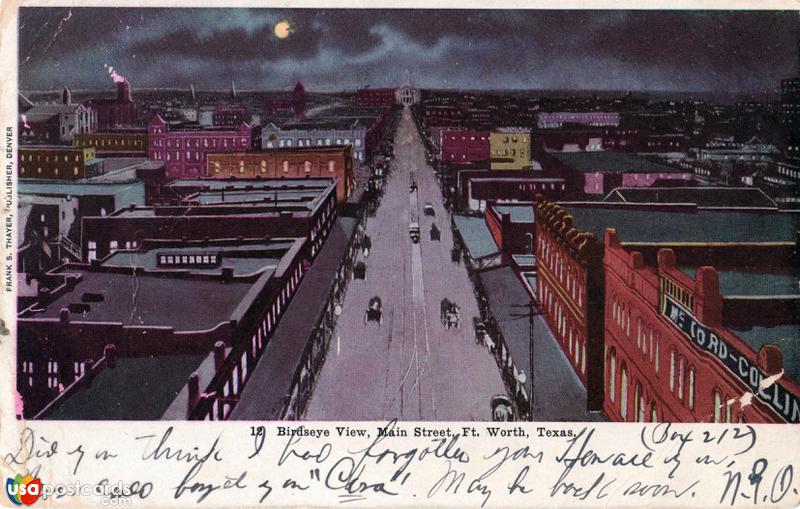 Pictures of Fort Worth, Texas: Birdseye View, Main Street