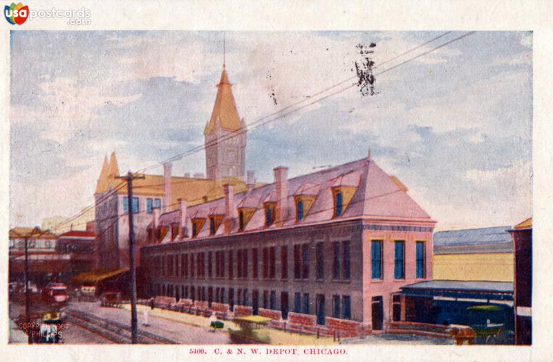 Pictures of Chicago, Illinois: C. & N. W. Depot