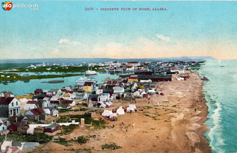 Pictures of Nome, Alaska: Birdseye View of Nome