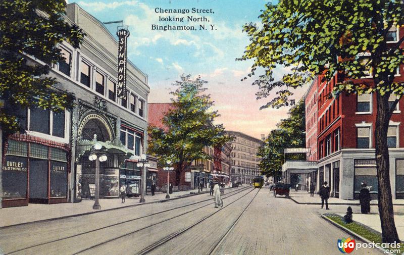 Pictures of Binghampton, New York: Chenango Street, looking North