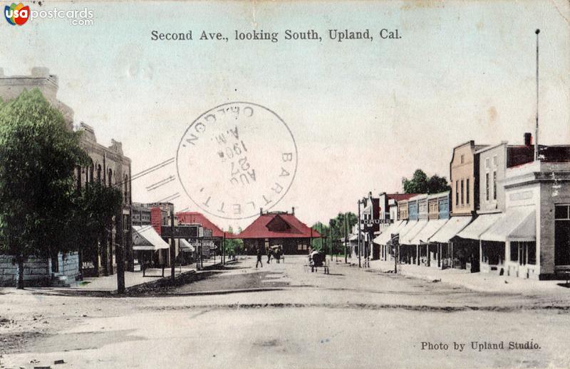 Pictures of Upland, California: Second Ave., looking South