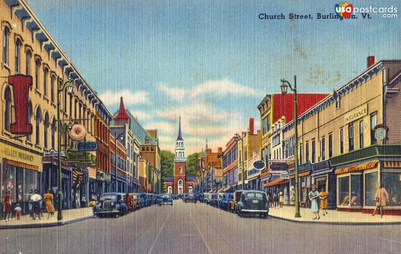 Pictures of Burlington, Vermont: Church Street