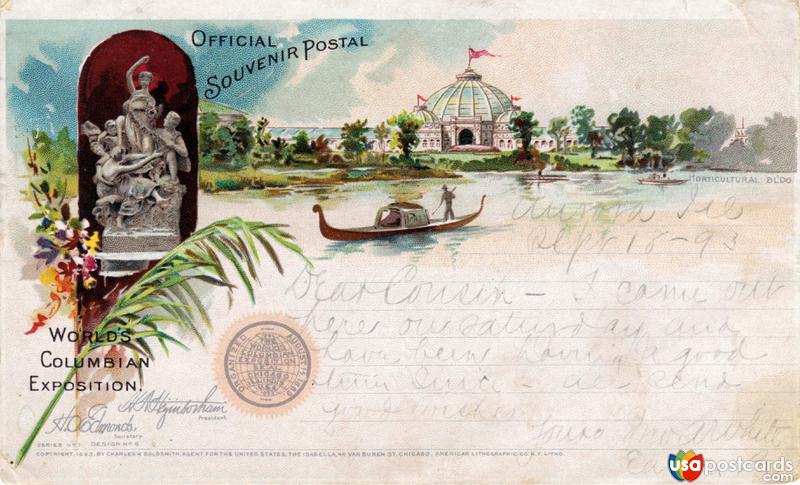 Pictures of Chicago, Illinois: Official Souvenir Postal. World´s Columbian Exposition