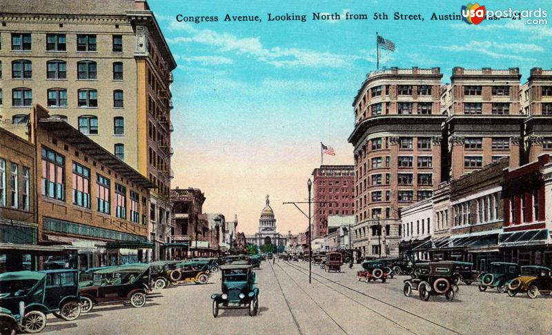 Pictures of Austin, Texas: Congress Avenue, Looking North from 5th Street