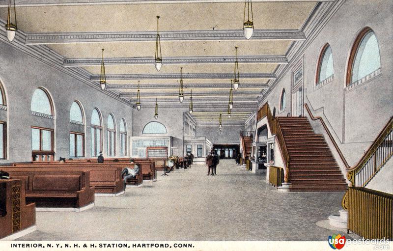 Pictures of Hartford, Connecticut: Interior, N. Y. N. H. & H. Station