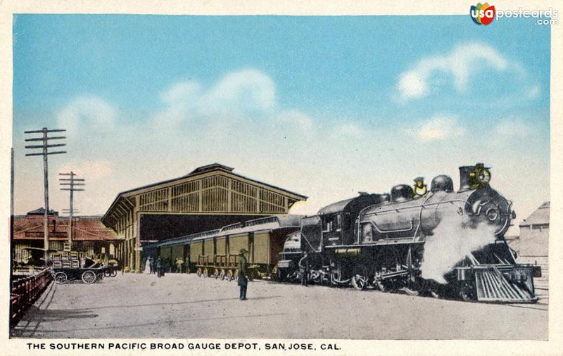 Pictures of San Jose, California: The Southern Pacific Broad Gauge Depot
