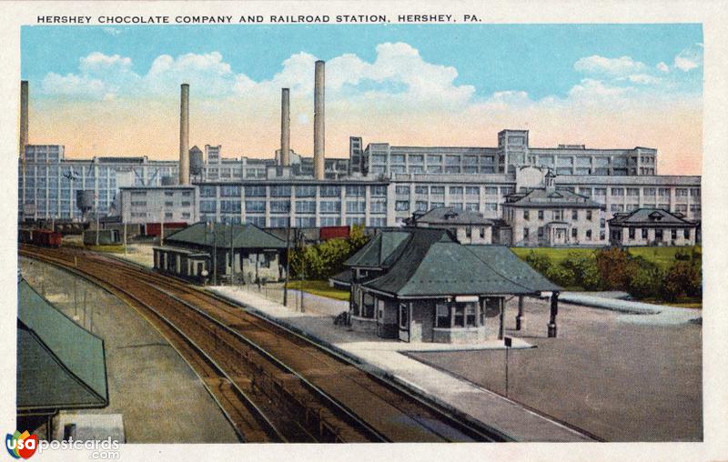 Pictures of Hershey, Pennsylvania: Hershey Chocolate Company and Railroad Station