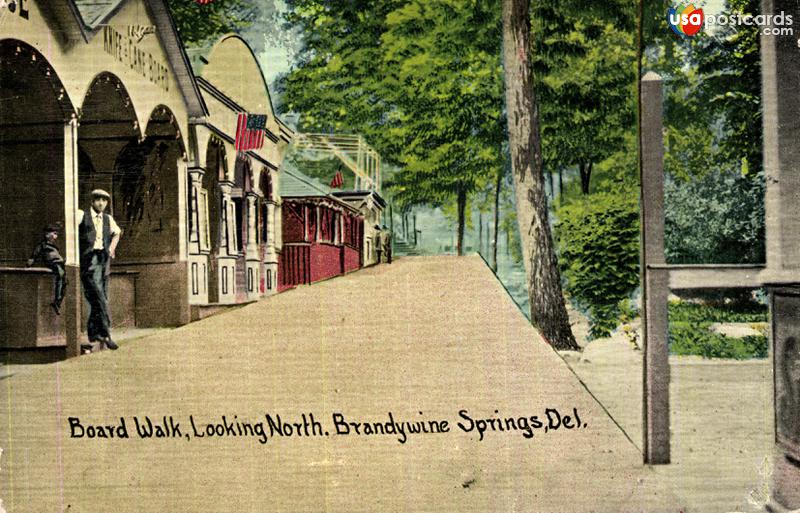 Pictures of Brandywine Springs, Delaware: Board Walk, Looking North