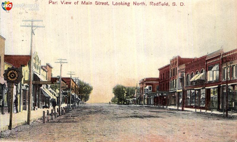 Pictures of Redfield, South Dakota: Part View of Main Street, Looking North
