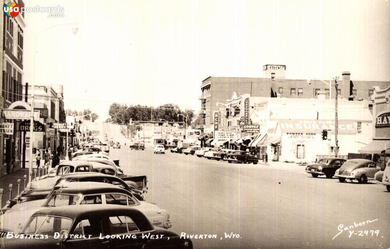 Pictures of Riverton, Wyoming: Business District Looking West