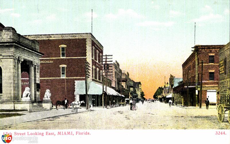 Pictures of Miami, Florida: 12th. Street Looking East