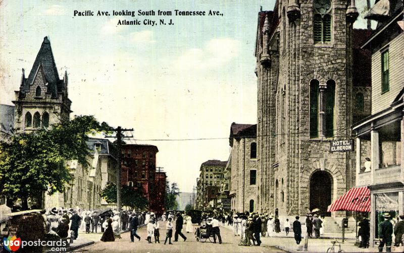 Pictures of Atlantic City, New Jersey: Pacific Ave. looking South from Tennessee Ave.