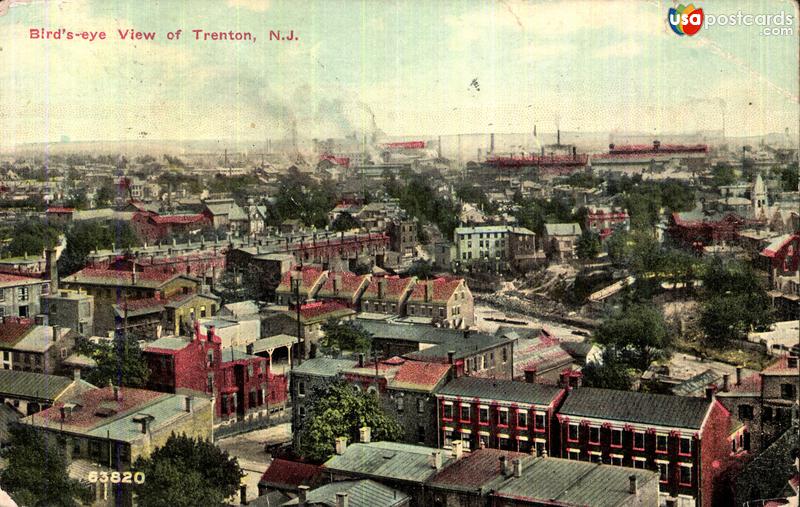 Pictures of Trenton, New Jersey: Bird´s-eye View of Trenton