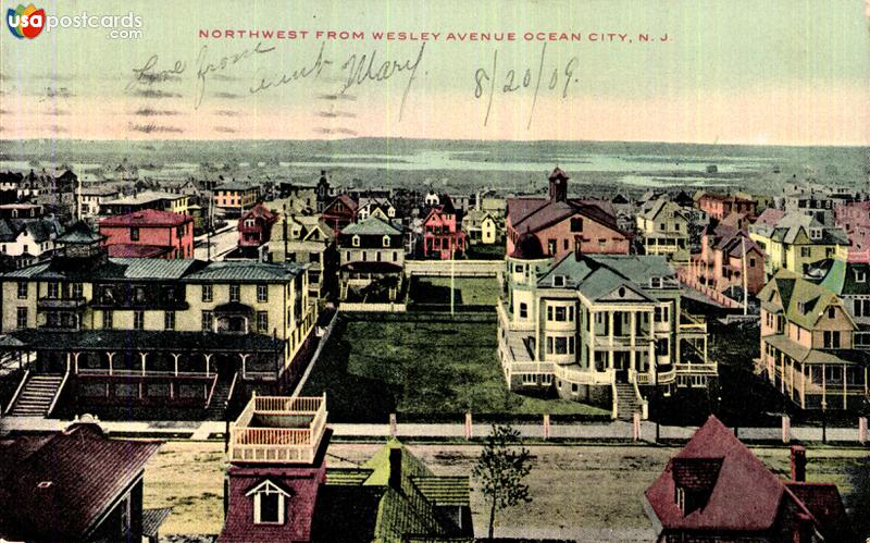Pictures of Ocean City, New Jersey: Northwest from Wesley Avenue Ocean City