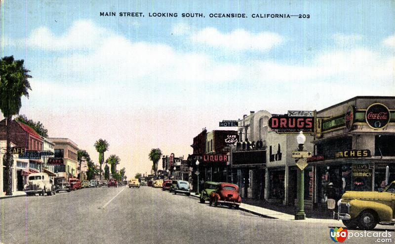 Pictures of Oceanside, California: Main Street, Looking South