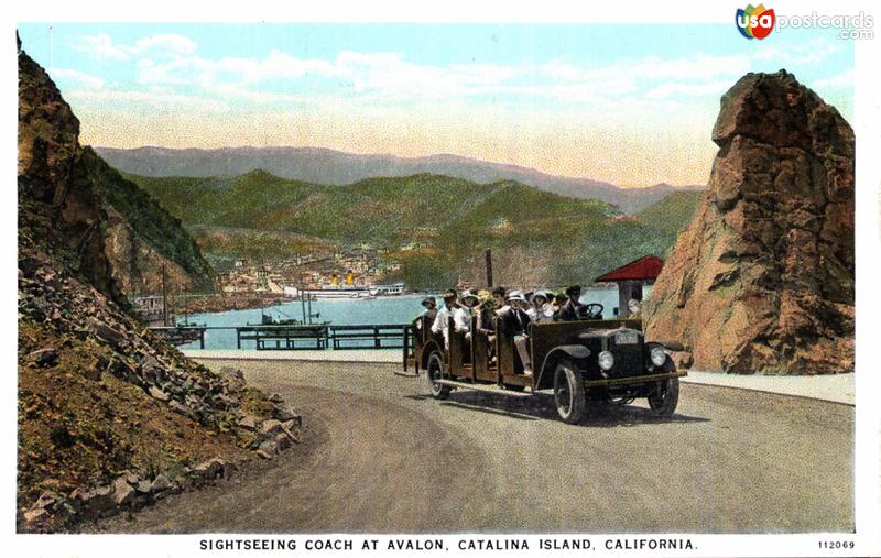Pictures of Santa Catalina Island, California: Sightseeing Coach at Avalon