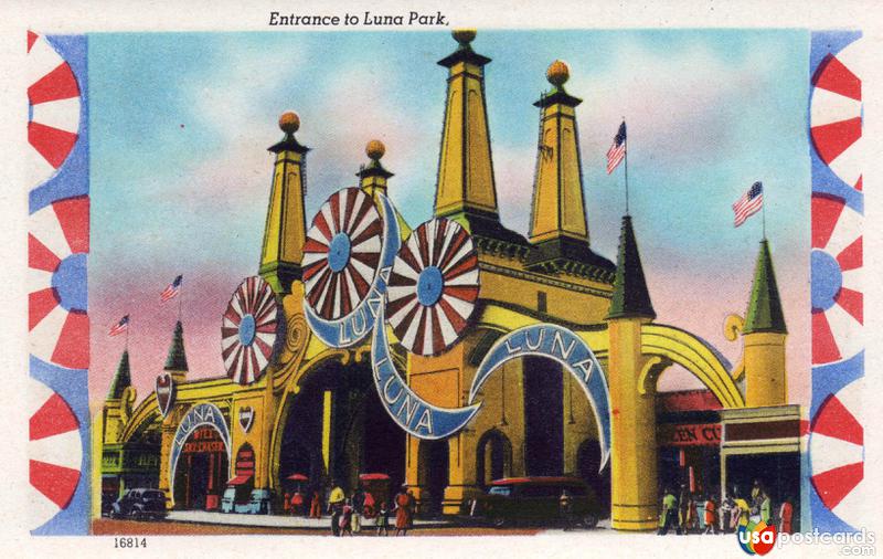 Pictures of Coney Island, New York: Entrance to Luna Park