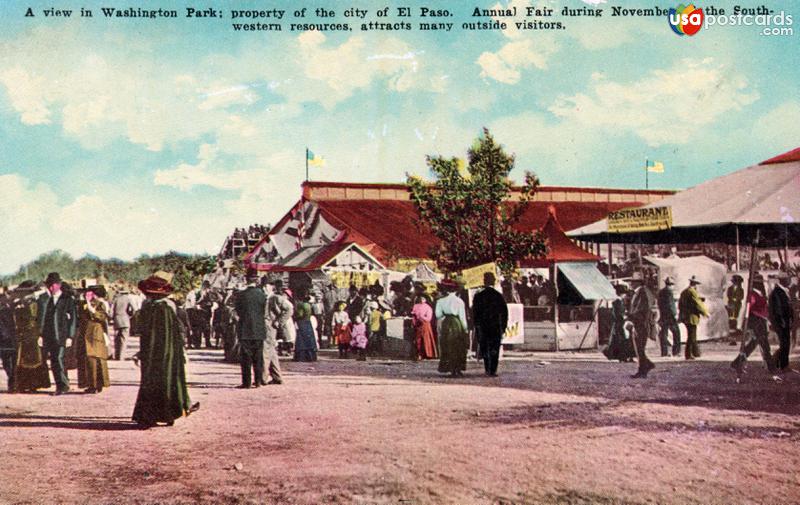 Pictures of El Paso, Texas: Washington Park during the Annual Fair in November