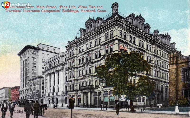 Pictures of Hartford, Connecticut: Insurance Row, Main Street, Aetna Life, Fire and Travelers´ Insurance Company Buildings