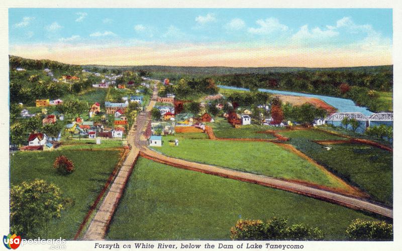 Pictures of Forsyth, Missouri: Forsyth on White River, below the Dam of Lake Taneycomo