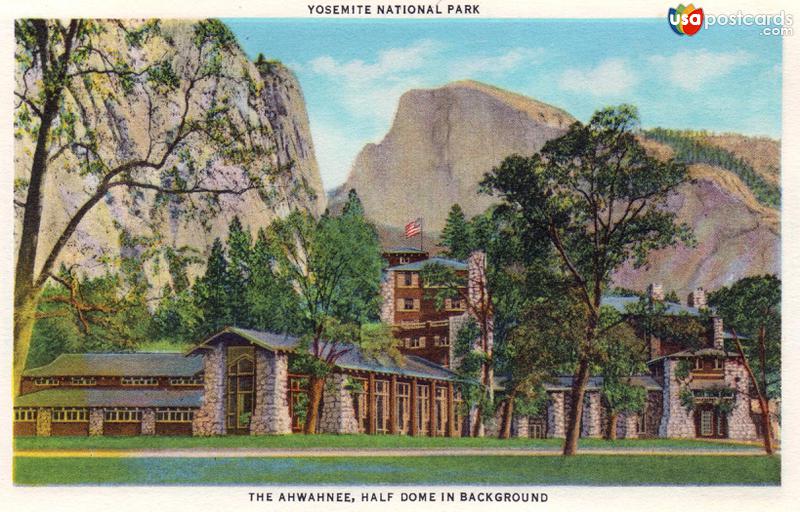 Pictures of Yosemite National Park, California: The Ahwanhnee, Half Dome in background