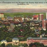 View of Birmingham from Red Mountain with Ramsey High School in Foreground