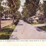 The Promenade, U. S. Reservation, Bath House Row, Horse Shoe B. H.