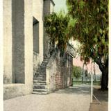 The Old Stairway. San Gabriel Mission