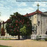 General View of San Gabriel Mission, California. Founded 1771