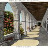Mission San Fernando. 1797. Interior of Cloister