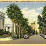 View on Tenth Street showing State Library and Courts Buildings